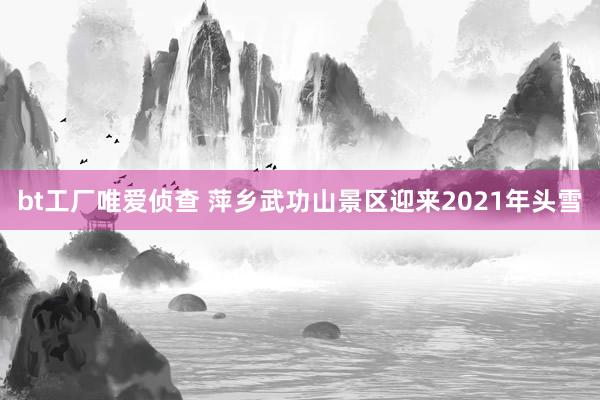 bt工厂唯爱侦查 萍乡武功山景区迎来2021年头雪