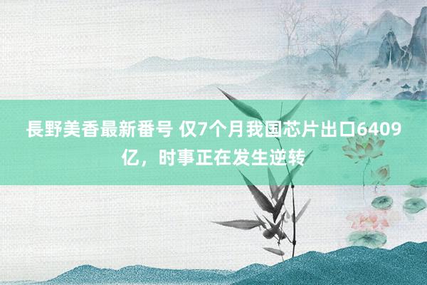 長野美香最新番号 仅7个月我国芯片出口6409亿，时事正在发生逆转