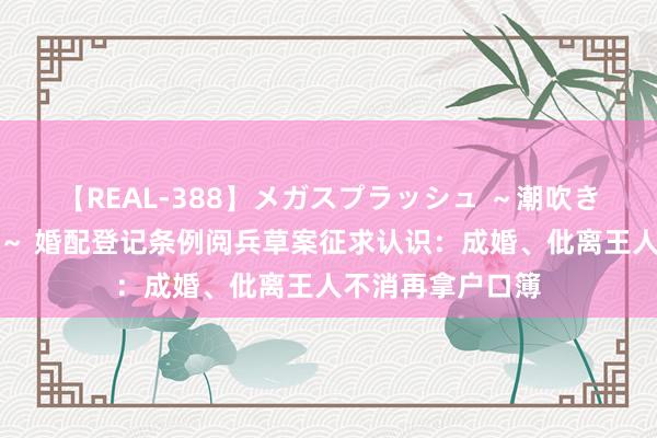 【REAL-388】メガスプラッシュ ～潮吹き絶頂スペシャル～ 婚配登记条例阅兵草案征求认识：成婚、仳离王人不消再拿户口簿