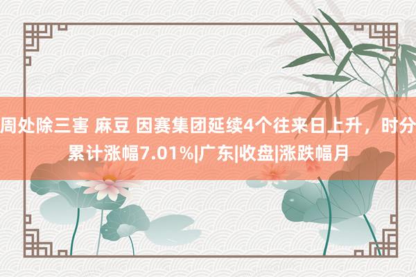 周处除三害 麻豆 因赛集团延续4个往来日上升，时分累计涨幅7.01%|广东|收盘|涨跌幅月