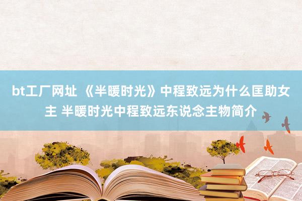 bt工厂网址 《半暖时光》中程致远为什么匡助女主 半暖时光中程致远东说念主物简介