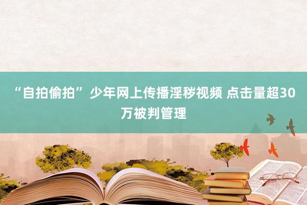 “自拍偷拍” 少年网上传播淫秽视频 点击量超30万被判管理